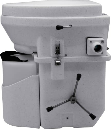 Compact composting toilet with crank handle