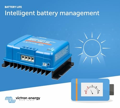 Victron Energy intelligent battery management system illustration.