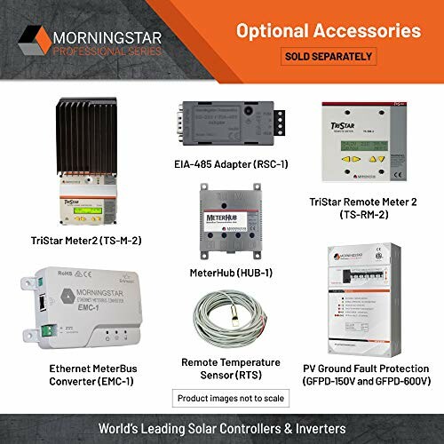 Morningstar professional series solar accessories including meters, adapters, and sensors.