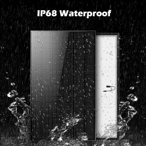 IP68 waterproof solar panel in the rain